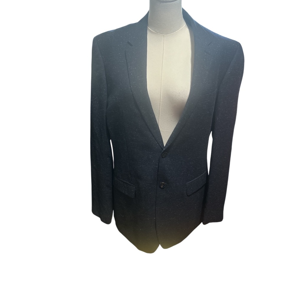 Reiss Men’s 42R Navy Donegal Fleck Wool Blend Blazer Sport Coat Tailored - Picture 2 of 12